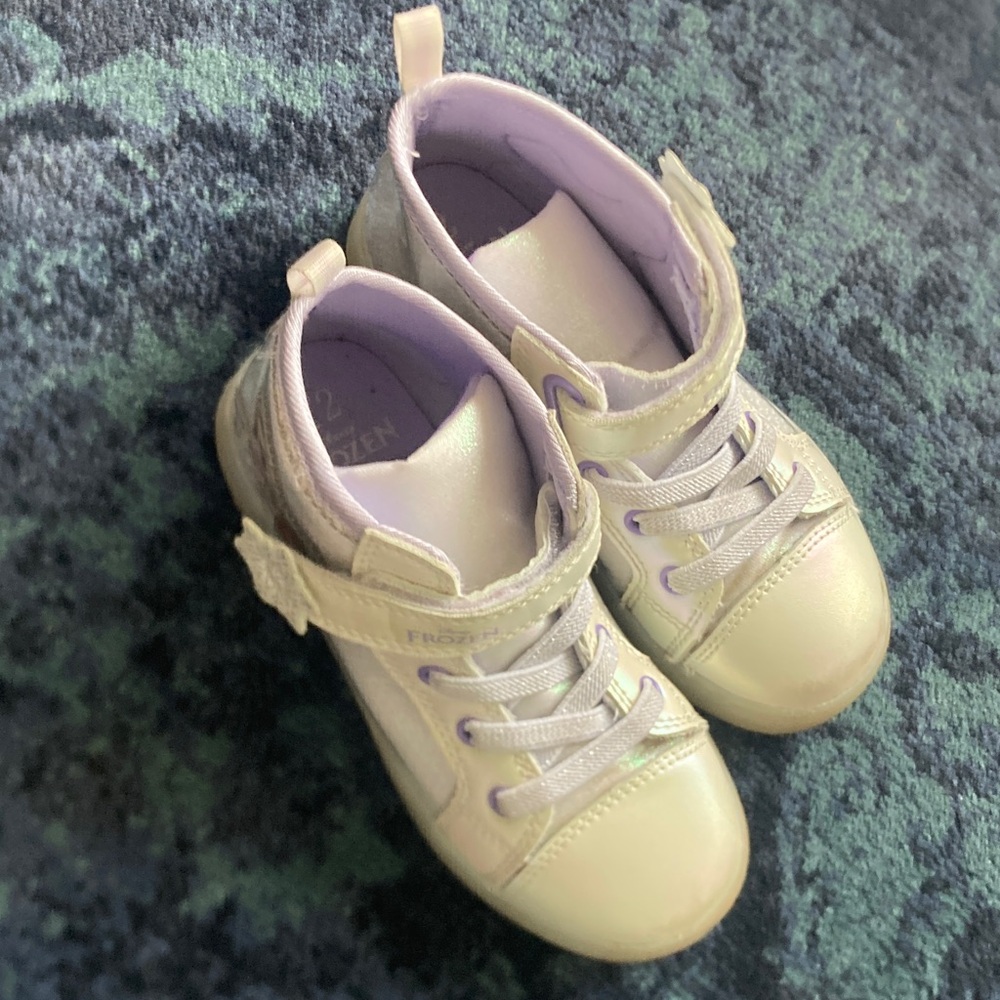 Frozen - Toddler Kids Shoes - White and Purple, Disney, Size 12